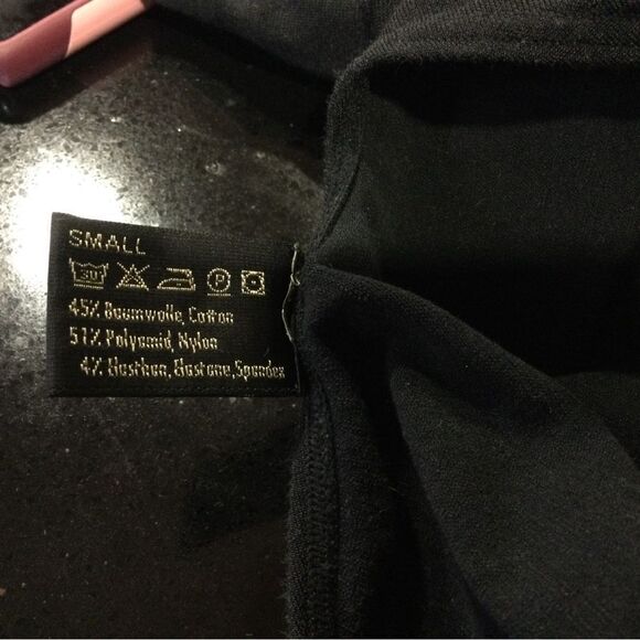 WOLFORD Black Opaque Natural Bahamas Short Sleeve Bodysuit - Picture 7 of 9